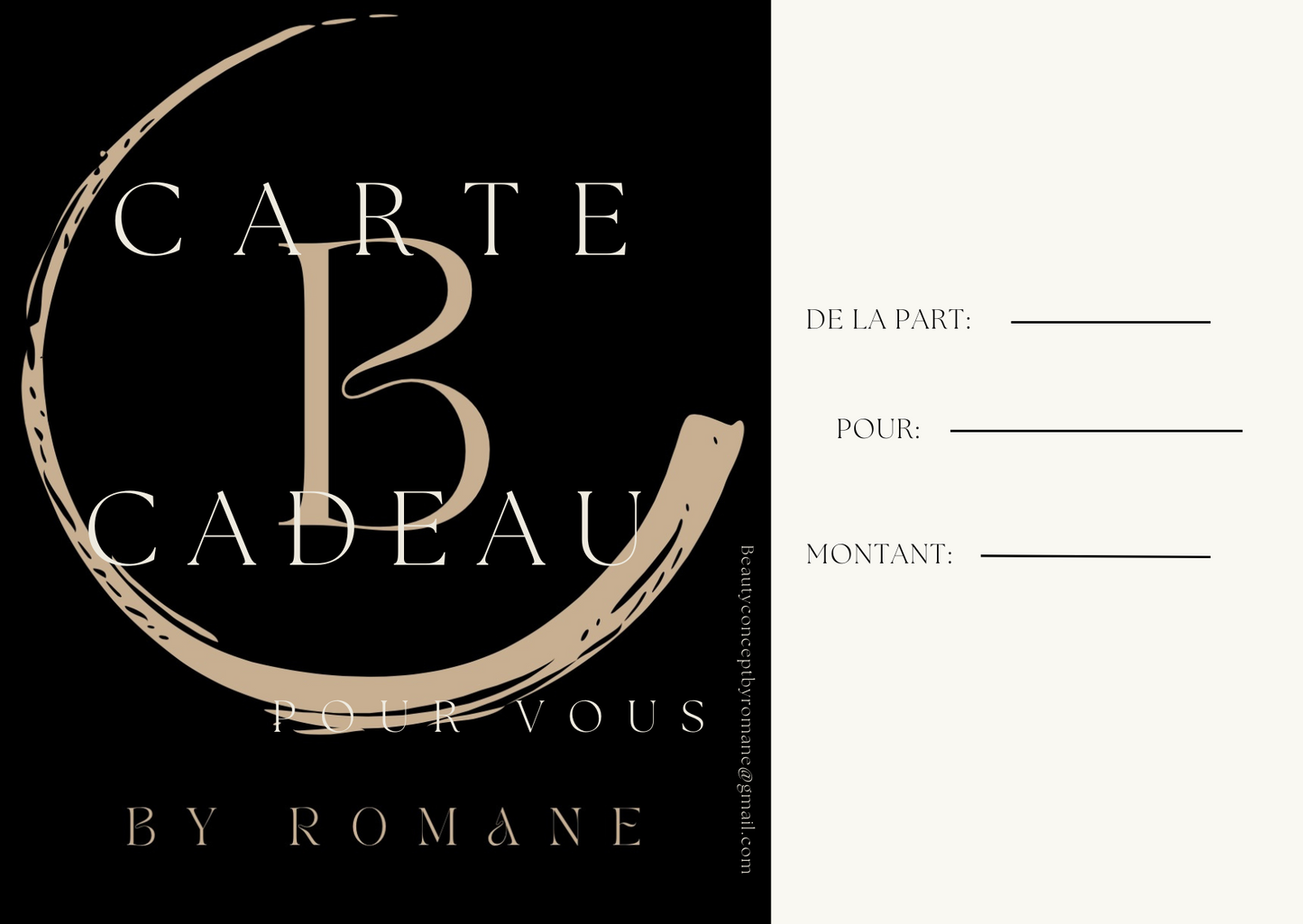 Carte cadeau Beauty Savage By Romane